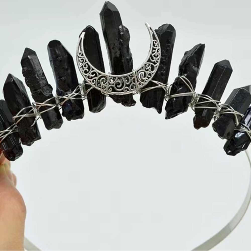 Crystal quartz rhinestone mermaid headband